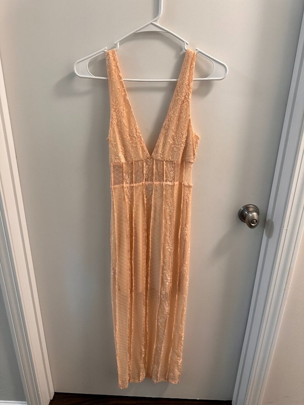 NBD Yvonne Midi Dress Peach Nude — XXS — REVOLVE Exclusive - Picture 2 of 5